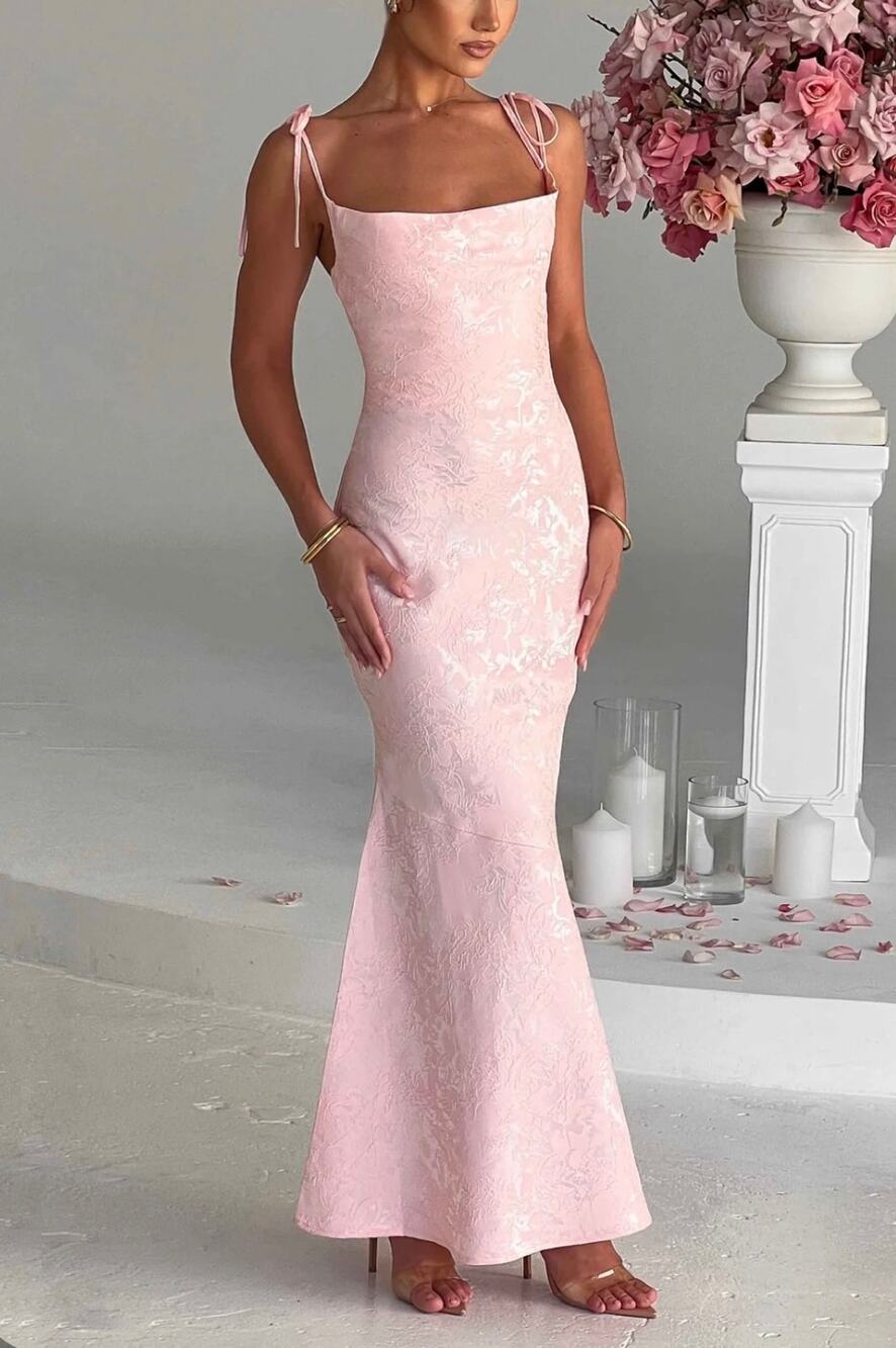 Babyboo WHITNEY MAXI DRESS - BLUSH Pink Size Small NEW